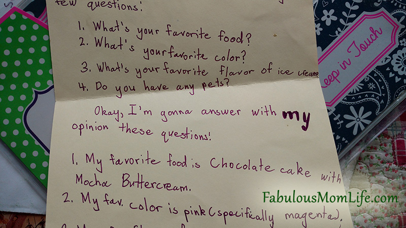 letter to a pen friend about yourself