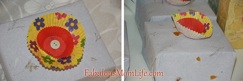 cupcake liner gift topper