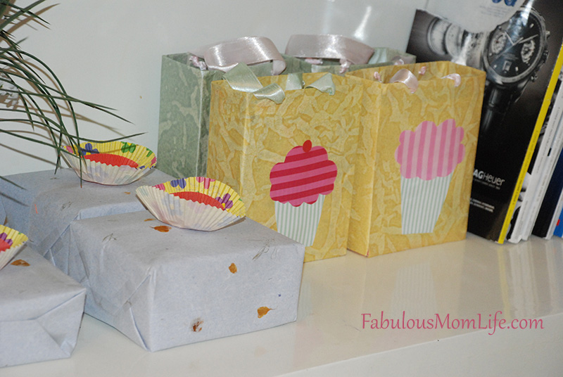 Cupcake themed paper bags