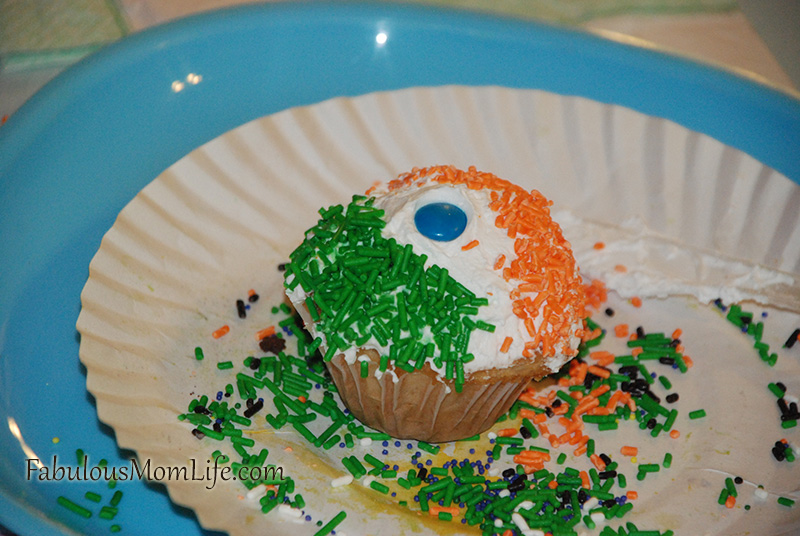Indian tricolor flag cupcake-decoration
