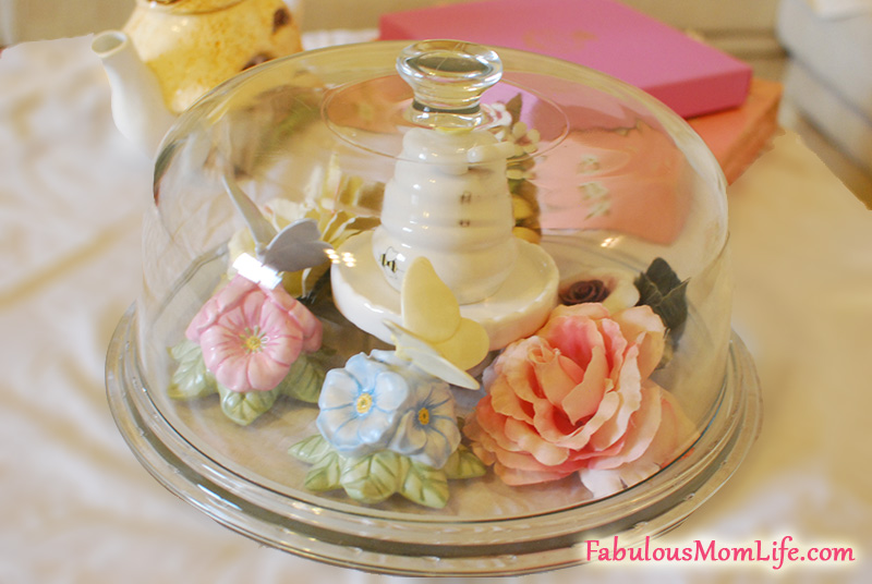 Porcelain Collectibles in Glass Dome - Displaying Collectibles