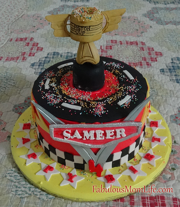 Pixar Cars themed Birthday Cake - Piston Cup with Race Track