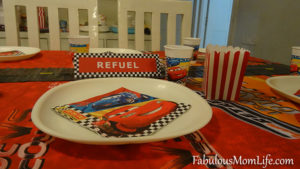 Cars Theme Birthday Party Table and Place Setting