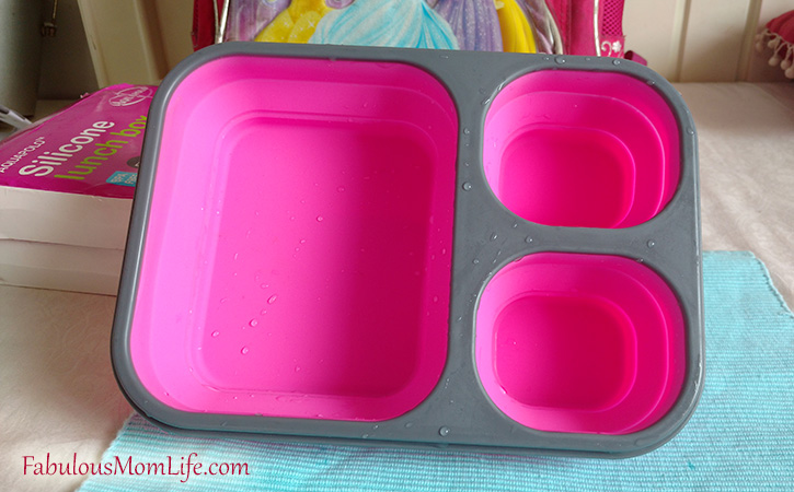 collapsible silicon lunch box clean up after using Indian food