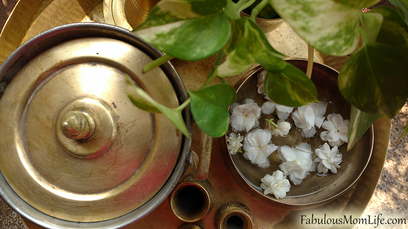 Indian decor with vintage brass heirlooms