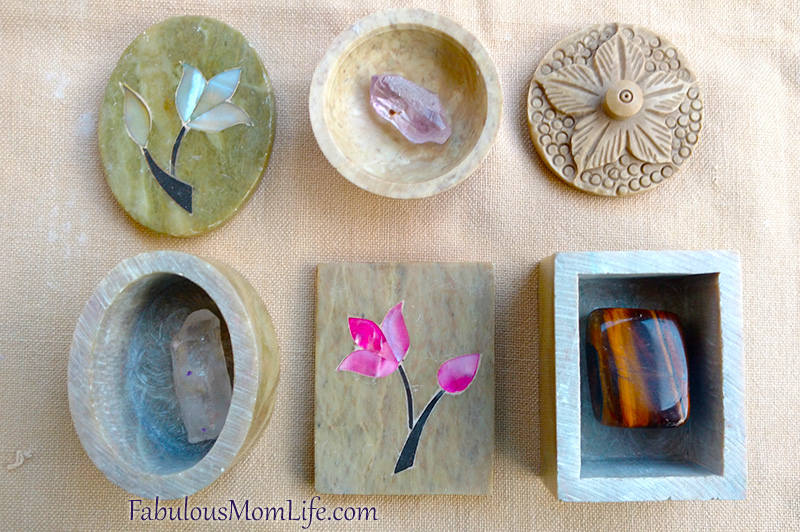 Gemstones in Little Marble Boxes