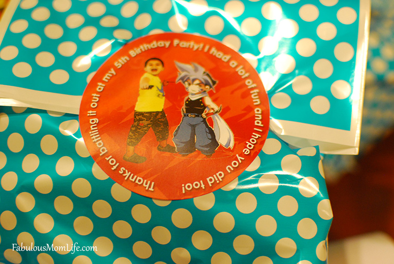Beyblade Party Thank You Stickers