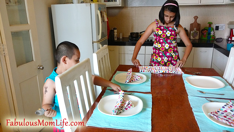 Setting the Table - Kids Helping with Housework