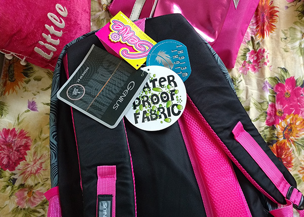 Hot Pink and Black School Bag from Genius