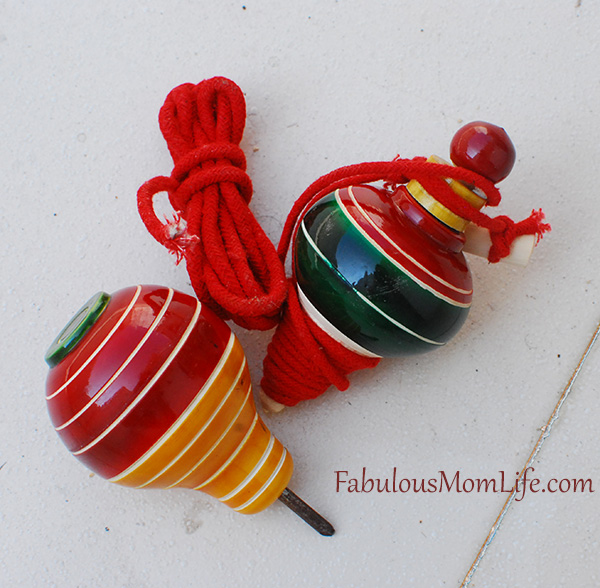 Traditional Indian Wooden Spinning top - Prizes for Beyblade Party Games