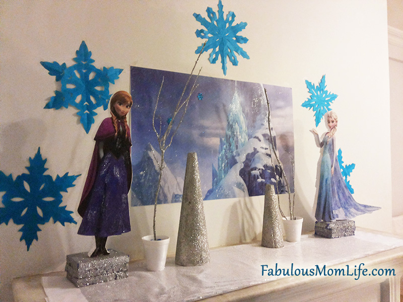 Frozen Party Mantel Decor