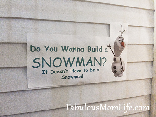 Frozen Party Snowman Slogan Decoration