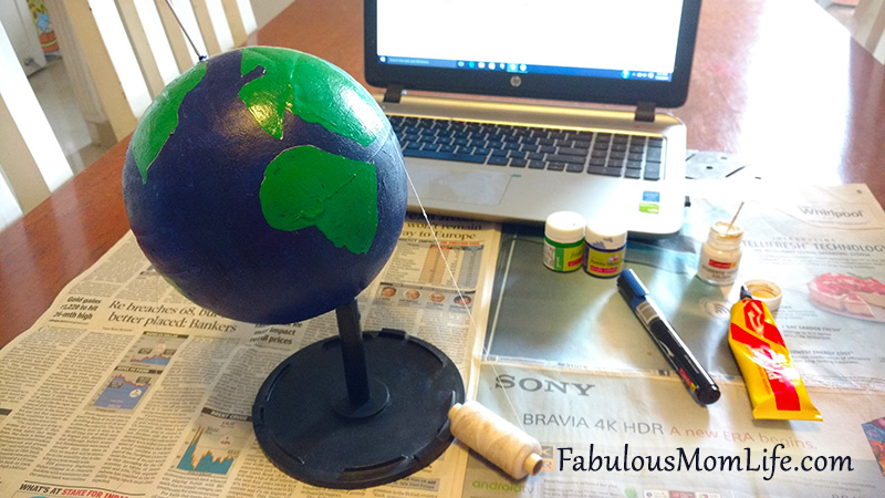 DIY 3D Globe Model for School Project