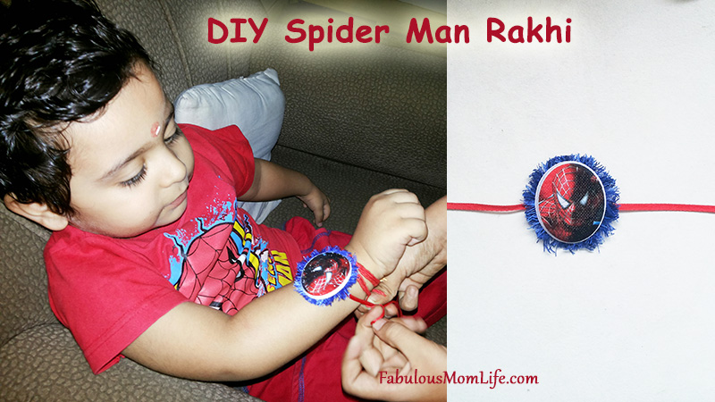 DIY spider man rakhi 