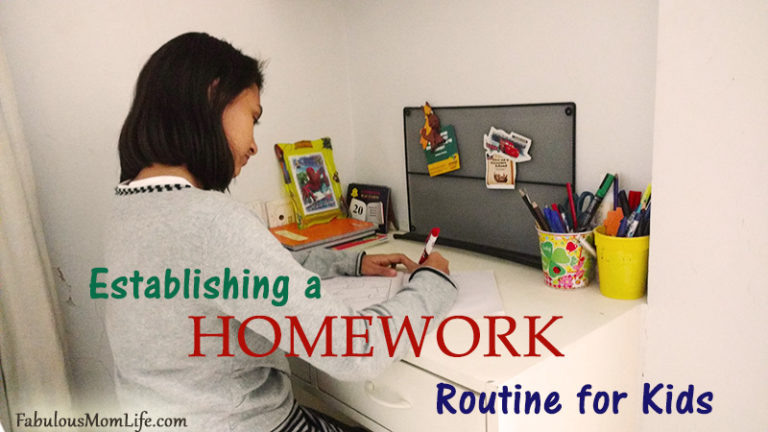 Establishing a Homework Routine for Kids - Fabulous Mom Life