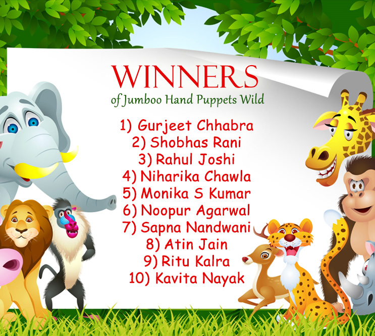 jumboo hand puppets giveaway winners