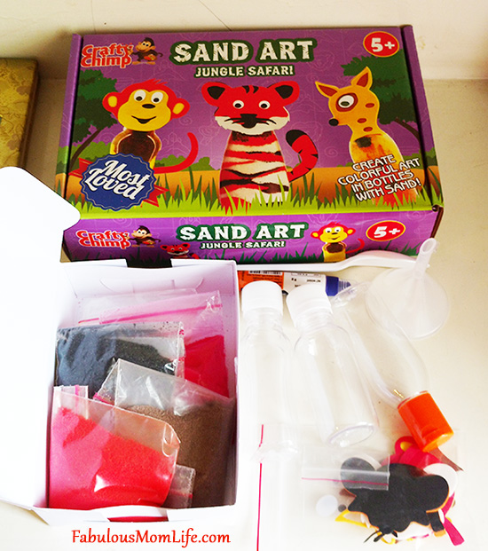 Crafty Chimp Sand Art Contents