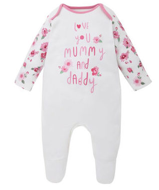 Mothercare Footed Fleece Sleepers/Sleepsuits