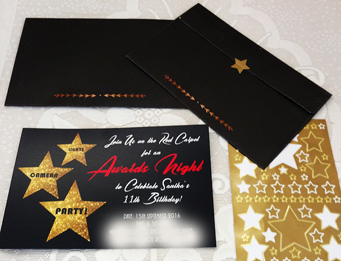 Movie Award Night Themed Invitations