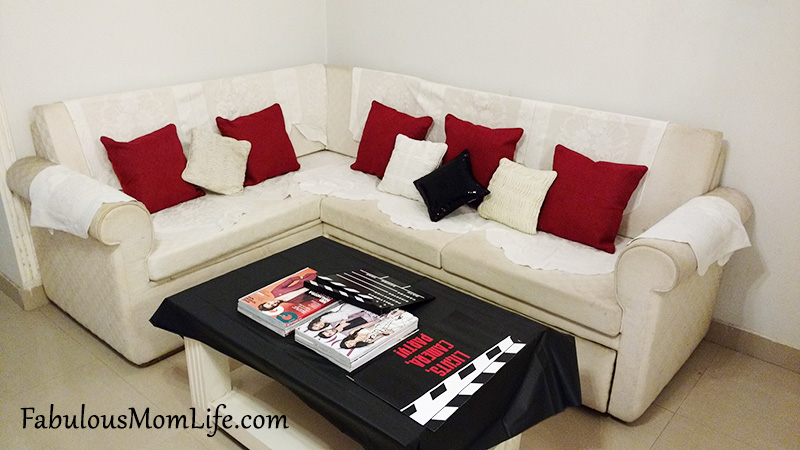 Red and Black Room Decor for Awards Night Party