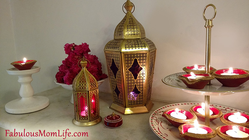 diwali decor ideas cake stands lanterns