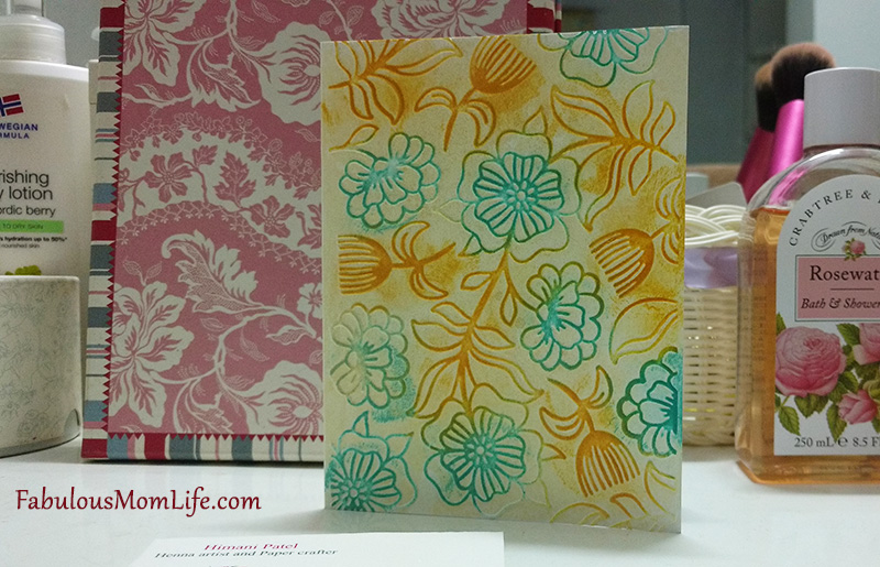 Handmade embossed card by Etsy Store HimaniWorks