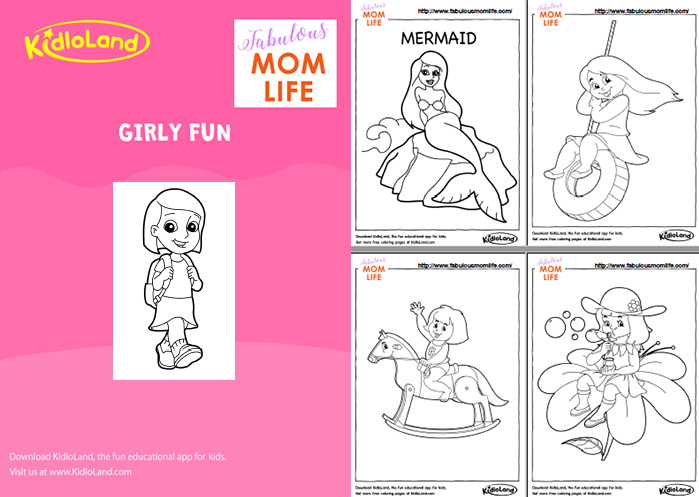 Girly Fun Coloring Pages