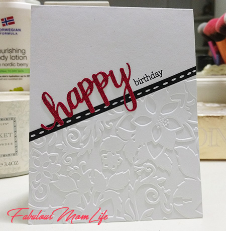 Handmade Glitter Happy Birthday Card