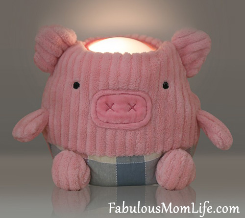 plush piggy lamp on