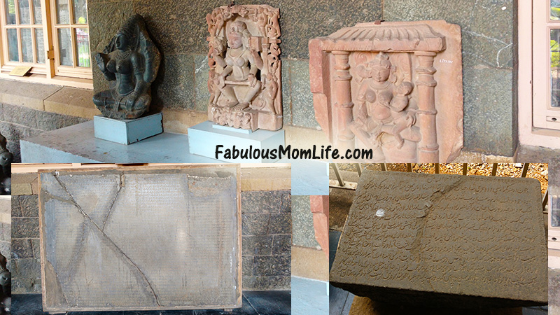 statues and stone inscriptions from centuries ago