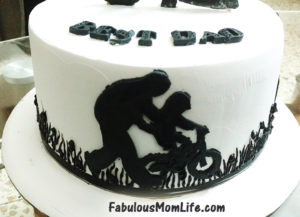 40th birthday silhouette cake for dad