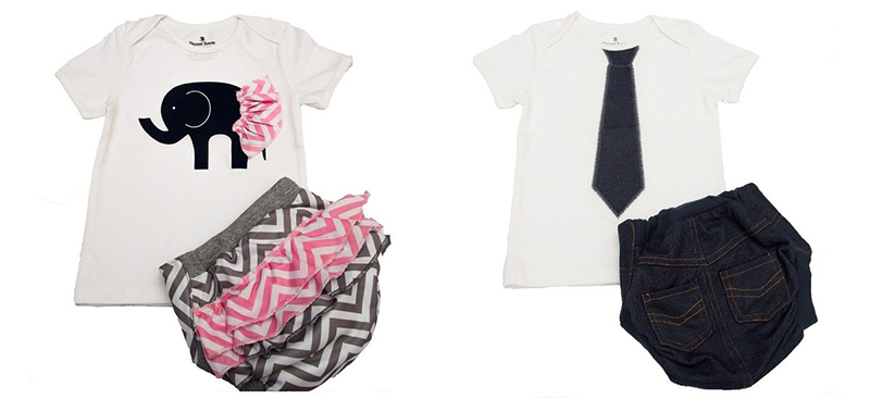 BumChum Hybrid Cloth Diapers and Matching T Shirt Set