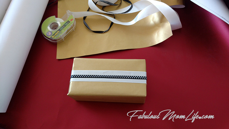 gold black gift wrapping