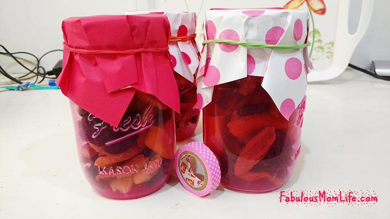 pink mason jar return gifts