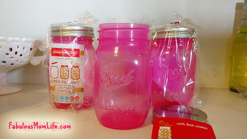 pink mason jars