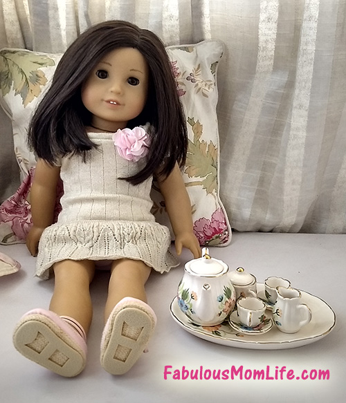 My American Girl Doll - brown hair and eyes and medium length straight, layered hair