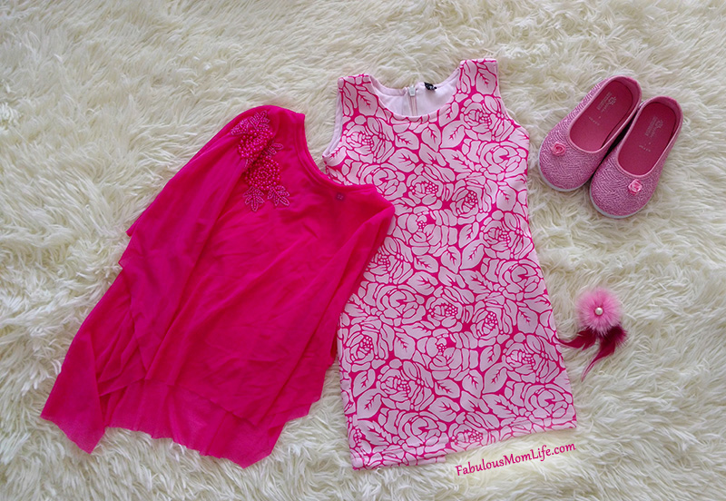 Pink Net Overlay Dress with Pink Shoes - Toddler Girl Party Fashion Outfit