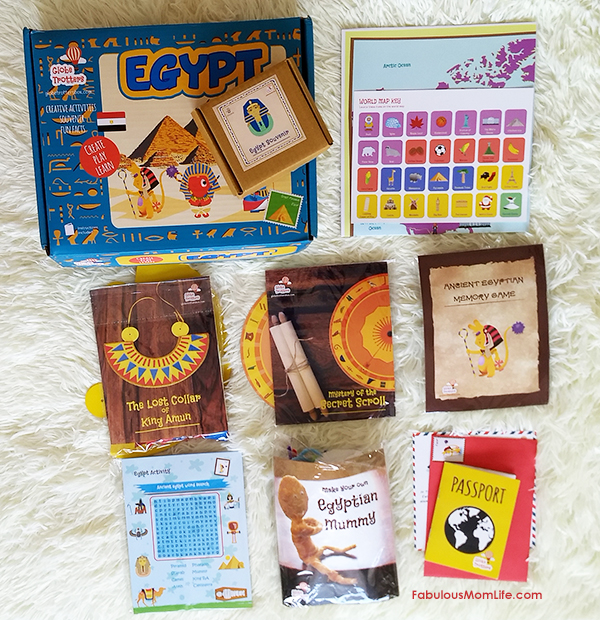 Globe Trotters Box Egypt contents