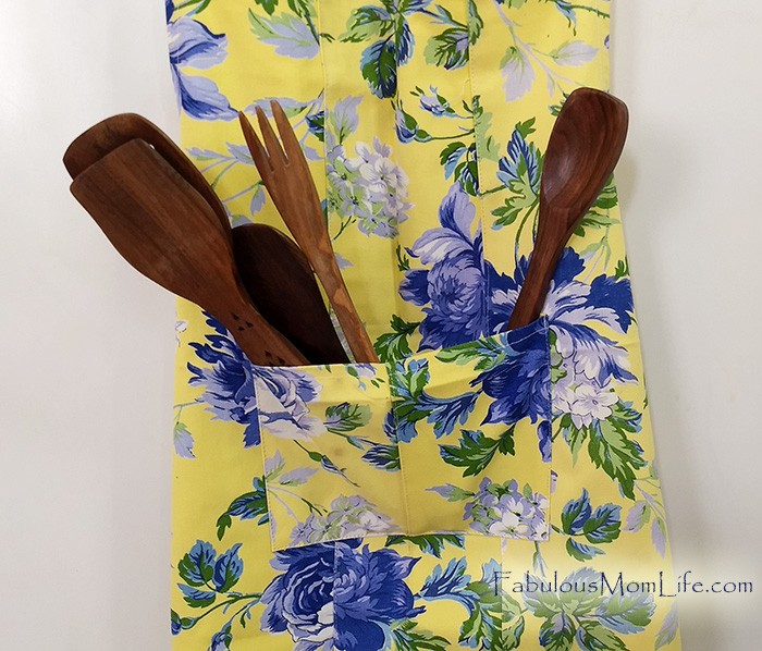 Yellow Blue Floral Apron - Mother's Day Gift Ideas