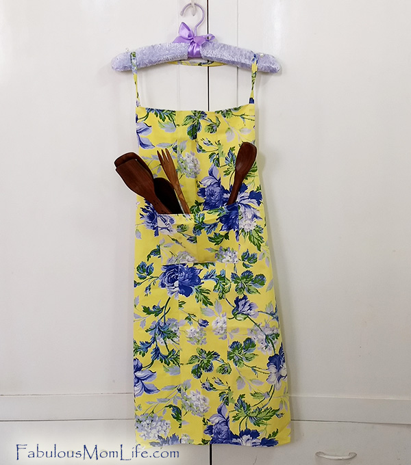 Yellow Blue Floral Apron - Mother's Day Gift Ideas