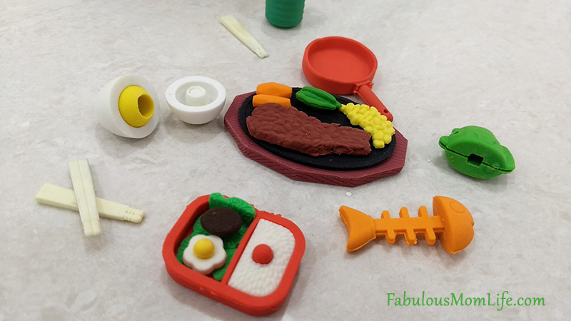 Japan food themed erasers