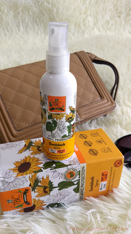 TBC by Nature Sunblock Spray Review
