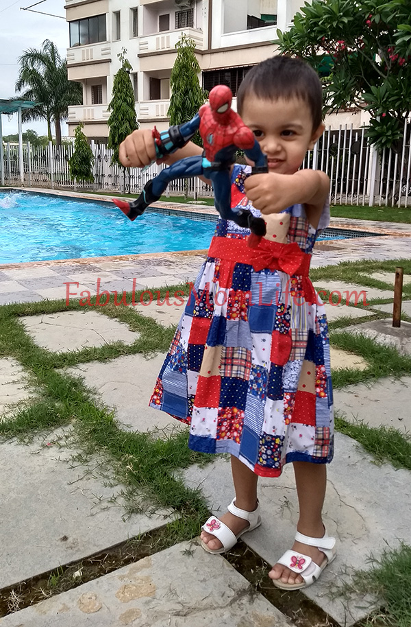 Fourth of July Red, White and Blue Patchwork Frock
