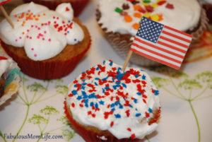 Red White and Blue Cupcake Sprinkles