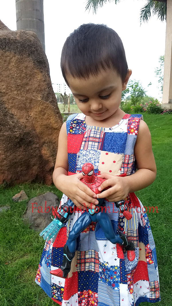 Red White and Blue Frock - and Spiderman!
