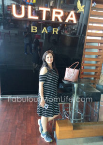 Black and White Striped dress with shoes outfit - Mumbai Airport Look