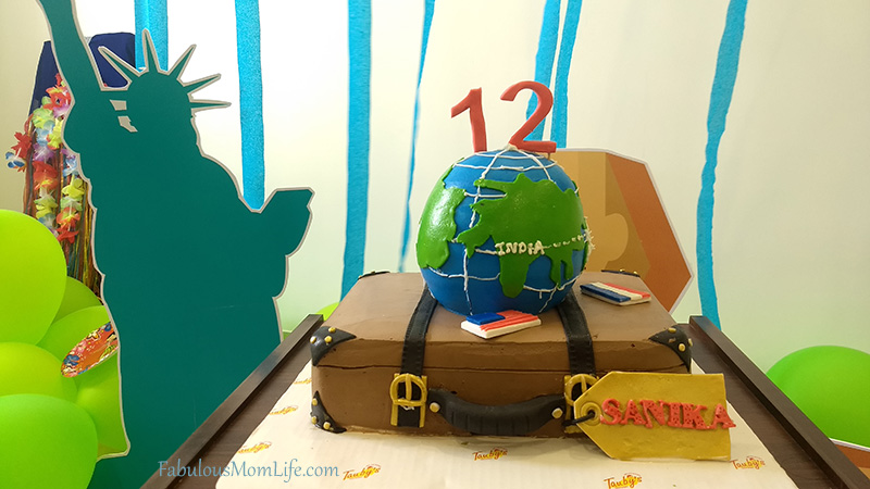 Around the World Themed Birthday Cake