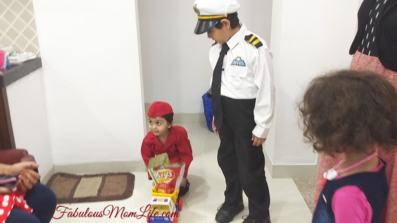 Around the World Birthday Party - Air Hostess Bringing Snacks