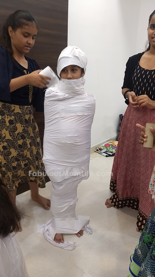 Egypt Mummy Wrap Activity - Around the World Party Activities