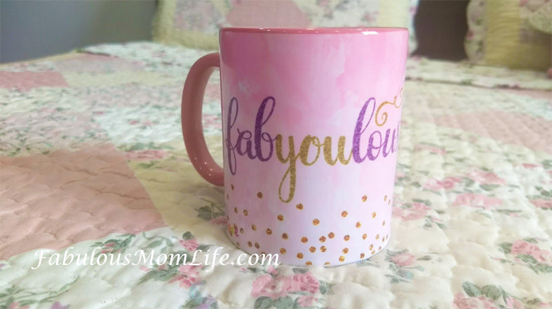 fabulous pink and gold personalized mug
